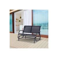 Silla de Jardín de 2 Plazas con Estructura Resistente y Asiento Amplio