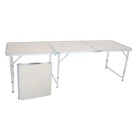 Mesa Plegable de Aluminio para Uso Doméstico en Color Blanco