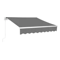 Toldo Retractil para Exteriores 250cm x 297cm Beige con Inclinacion Ajustable