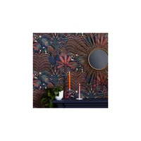 Papel Decorativo Texturizado Floral Terra Azul Mate 1006cm x 53cm