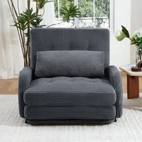 Sofá Cama Plegable Ajustable en Tela Gris
