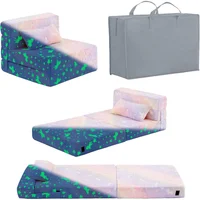 Colchón Sofá Cama Infantil Plegable con Almohada Púrpura