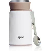 Tarro de Comida con Aislamiento Triple de Acero Inoxidable Blanco