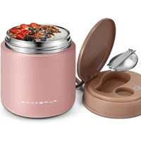 Tarro Térmico para Alimentos Rosa con Asa y Cuchara para Niñas