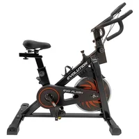 Bicicleta Estática de Spinning Evo Flash Negro Con Naranja Resistencia de Fricción Perilla