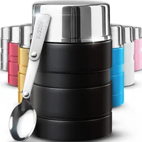Termo Térmico para Alimentos con Aislamiento al Vacío y Cuchara Plegable