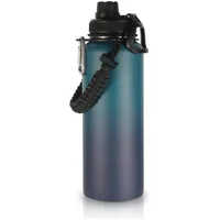 Botella de Agua Deportiva de Acero Inoxidable con Agarradera Paracord