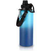 Botella de Agua Deportiva con Aislamiento y Mango de Paracord