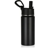 Botella de Agua Infantil de Acero Inoxidable con Popote y Agarradera