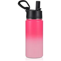 Botella de Agua Infantil de Acero Inoxidable con Pitillo y Agarradera