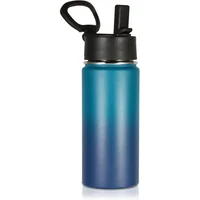 Botella de Agua Infantil de Acero Inoxidable con Popote y Agarradera