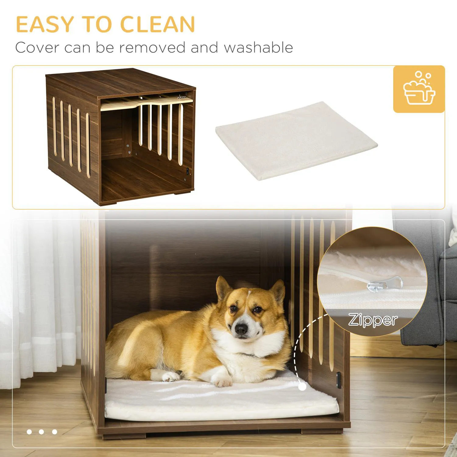 Jaula para perro de exterior con techo oxford y acceso amplio 7