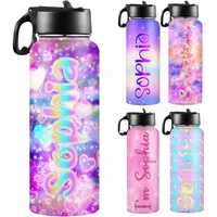 Botella Infantil Aislada Personalizada para Agua con Pitillo en Diseño Creativo