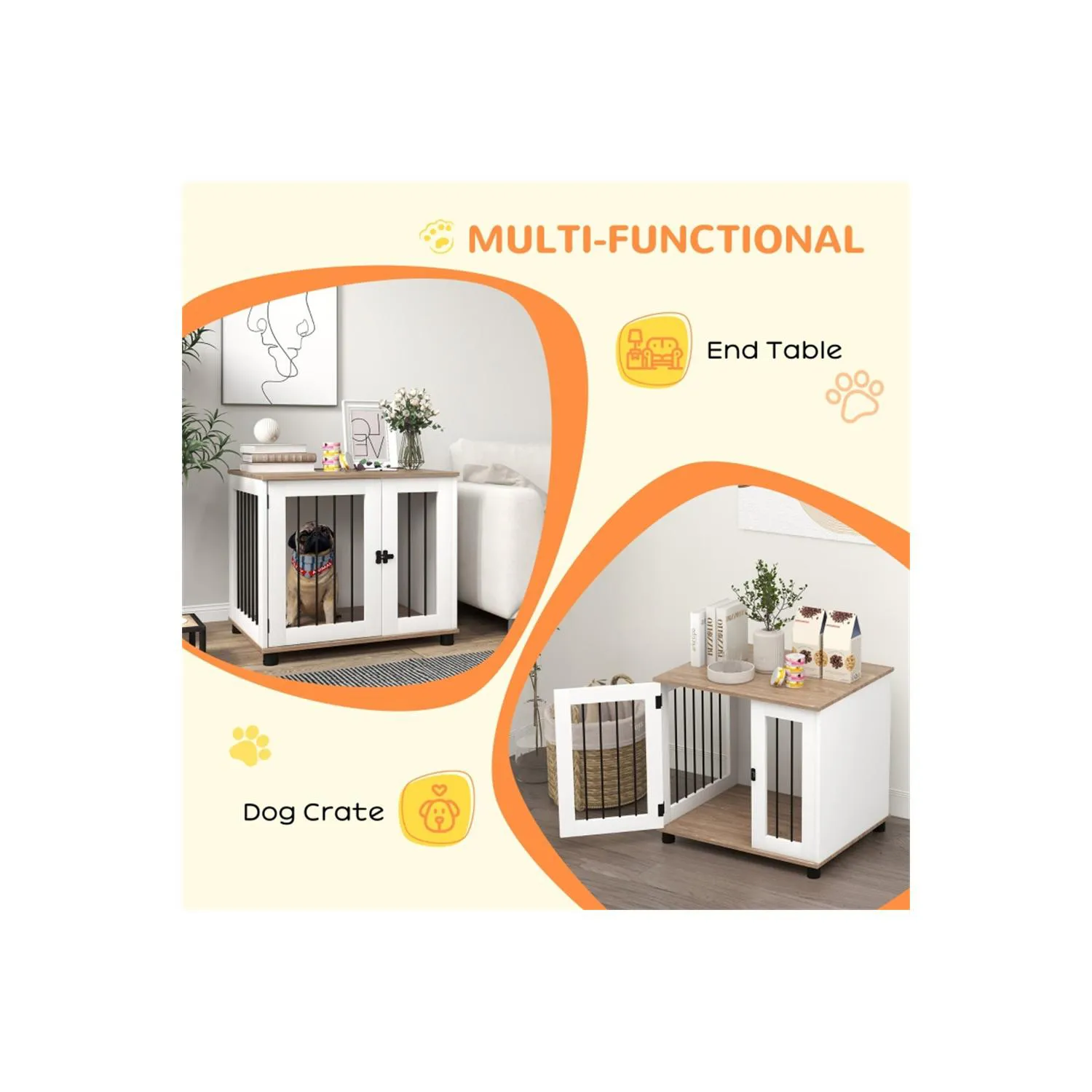 Jaula Multifuncional para Perros con Diseño Tipo Mueble 5