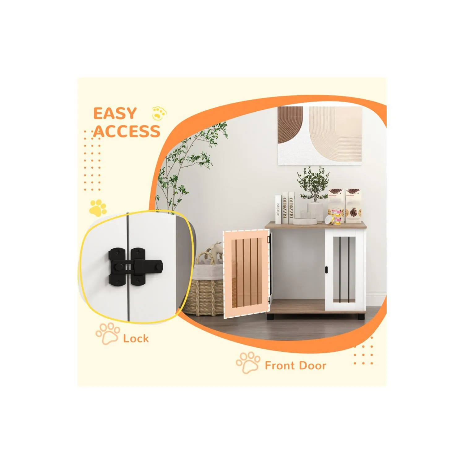 Jaula Multifuncional para Perros con Diseño Tipo Mueble 6