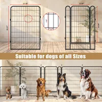Corral Metálico para Perros de 90 cm con Puerta y Paneles Resistentes
