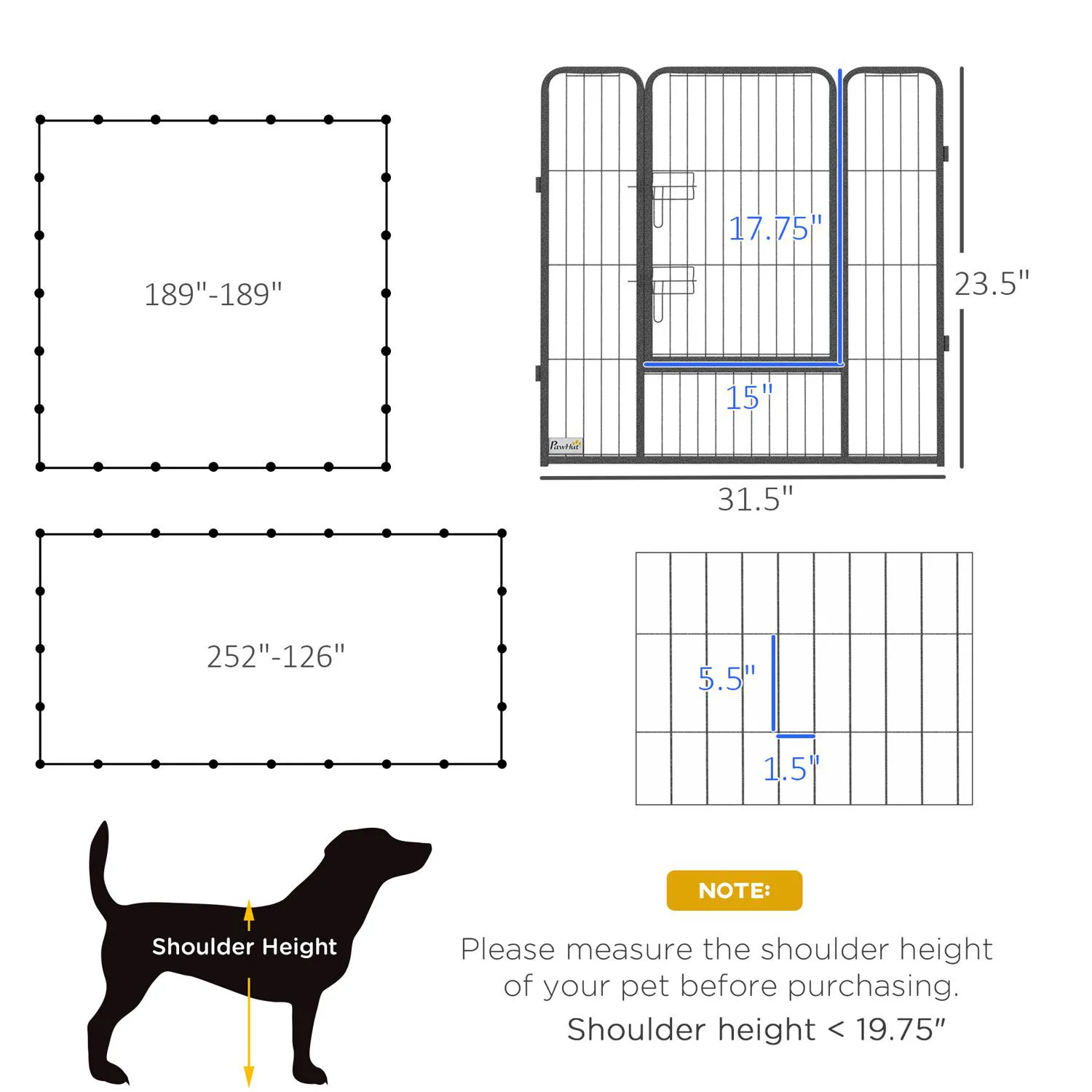 Jaula Modular para Mascotas con Paneles Metálicos Ajustables