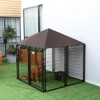 Jaula Exterior de Alambre Reforzado para Perros Medianos