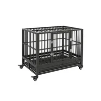 Jaula Metálica Compacta para Perros con Acceso Superior y Frontal