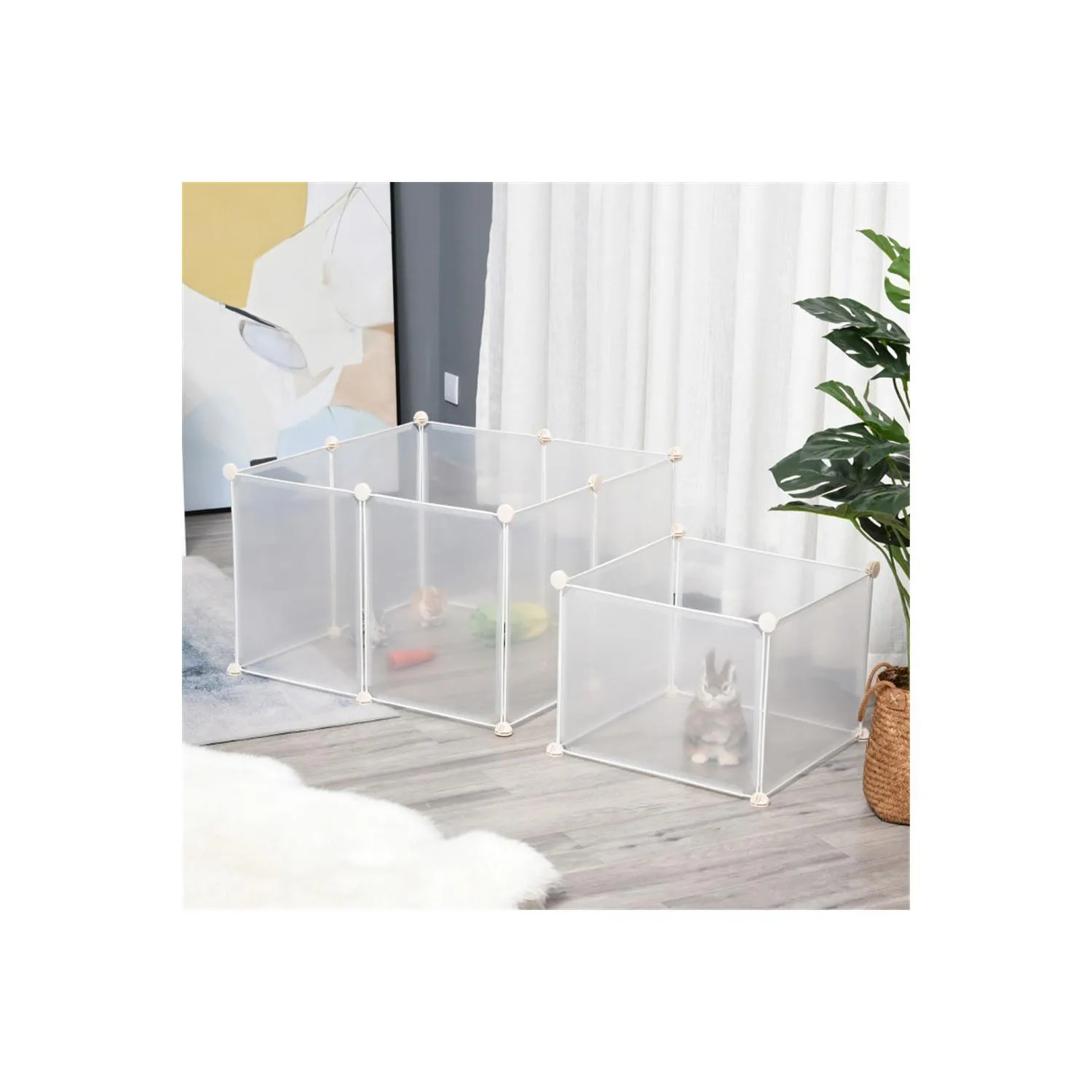Parque Modular para Mascotas con Paneles Ajustables de Fácil Montaje 8
