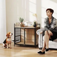 Jaula para Perro de Interior con Mesa Superior y Doble Acceso
