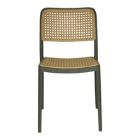 Silla Pp Solea Cuadrada Tipo Mimbre Gris