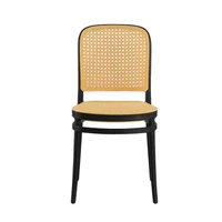 Silla Pp Solea Redonda Tipo Mimbre Negra