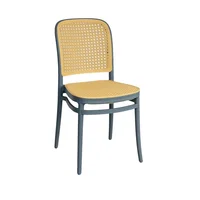 Silla Pp Solea Redonda Tipo Mimbre Gris