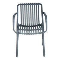 Silla Pp Bistro Con Brazos Base Gris