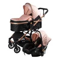 Coche Moisés Confort + Portabebé Función Maleta Eb R147p 1 Rosa
