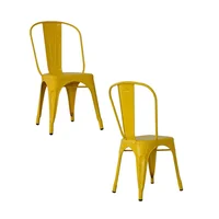 Sillas Metálica Tolix Base Amarillo X2