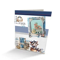 Álbum de Fotos Niño Marinero Blanco y Azul 24x32cm Argollado de Veinte Páginas