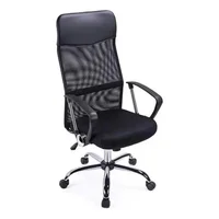 Silla de Oficina Ejecutiva Ergonómica Malla Negra Rotación 360° Altura Ajustable Base Estrella