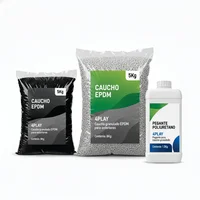 Piso Caucho Granulo Epdm y Base Recliclado 1 M2 2 cm Espesor Blanco
