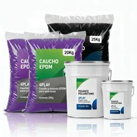 Piso Caucho Granulo Epdm y Base Reciclado 5 M2 2 cm Espesor Morado