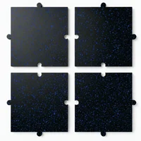Baldosa Caucho Chispas Colores 50x50 2 cm Espesor 4 Unidades 1 M2 Azul
