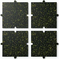Baldosa Caucho Chispas Colores 50x50 2 cm Espesor 4 Unidades 1 M2 Amarilla