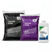 Piso Caucho Granulo Epdm y Base Recliclado 1 M2 3 cm Espesor Morado