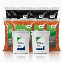 Piso Caucho Granulo Epdm y Base Reciblado 10 M2 3 cm Espesor Naranja