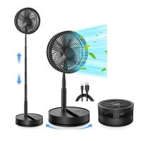 Ventilador Retráctil 180° Recargable 4 Velocidades Px-20321 Negro