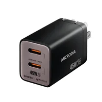 Cargador de Pared Microdía 45W USB-C y USB-C Carga Rápida N