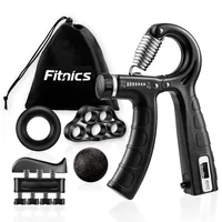 Set Hand Grip Ejercitador Manos y Antebrazo Fitnics 10-60 kg