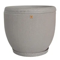 Matera Plastica Balaio 30X27.8Cm Gris Cemento Fora