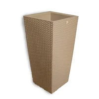 Matera Plastica Gemello Rattan 27.5X27.5Cm Fora