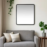 Espejo Lisboa Mdf 80 x 100 cm Negro