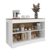 Barra de Cocina Cuenca 88x138x60 Rta Blanco Fresno