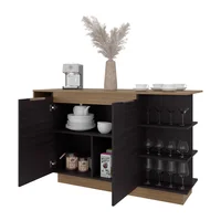 Barra de Cocina Lumina 89x150x62 Rta Wengue Fresno