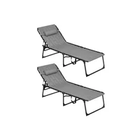 Silla Plegable Lounge Playa Luxor Compact Color Gris Medidas 50x50x70cm