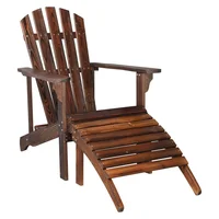 Silla de Madera Exterior con Reposapiés y Carbono