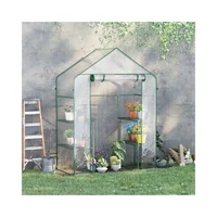 Mini Invernadero de Viento con Puerta en Carpa, Ideal para Cultivos